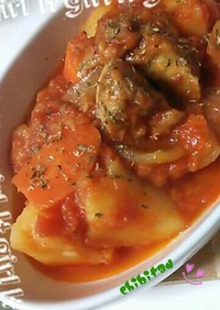 唐揚げリメイク✤簡単トマト煮