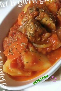 唐揚げリメイク✤簡単トマト煮