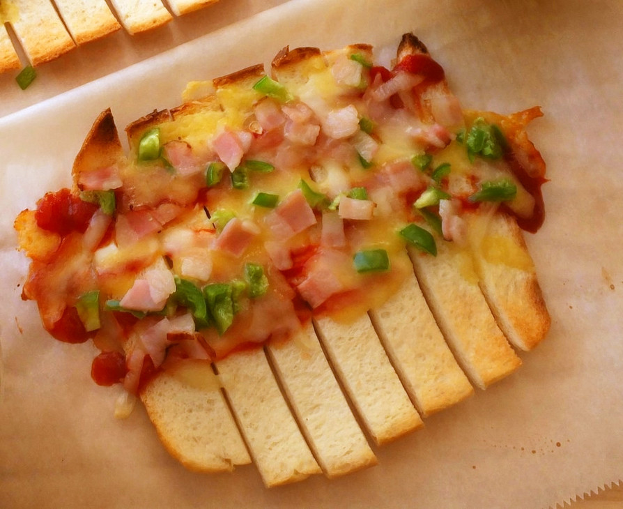 ♡ミミパンでピザトースト・パンの耳・朝食の画像