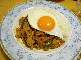 豚肉のカレー煮ライス