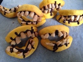 恐怖 ハロウィン歯型 かぼちゃクッキー