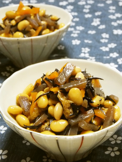 定番❀大豆とひじきの煮物❀の写真