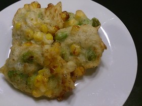 ジャコ☆枝豆☆コーンのサクサク揚げ★