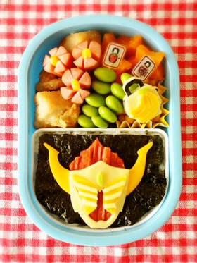 キャラ弁*仮面ライダーガイムバロン弁当♪