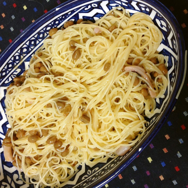 超時短 イカの塩辛と納豆パスタ レシピ 作り方 By Bulbula クックパッド 簡単おいしいみんなのレシピが352万品