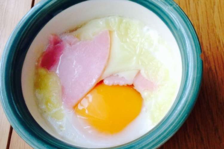 レンジで簡単 ハムとチーズの卵ココット レシピ 作り方 By Kamepanpan クックパッド