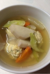 温まる☆簡単 鶏団子スープ