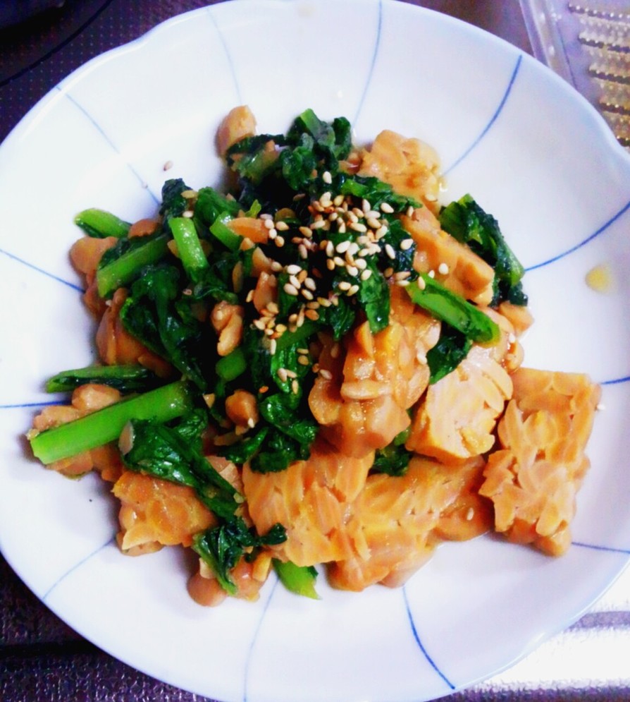 テンペと小松菜の生姜炒めの画像