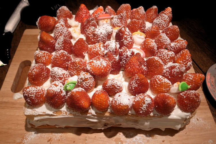 Xmas会巨大クリスマスケーキ写真枚 レシピ 作り方 By Yasstake クックパッド 簡単おいしいみんなのレシピが351万品