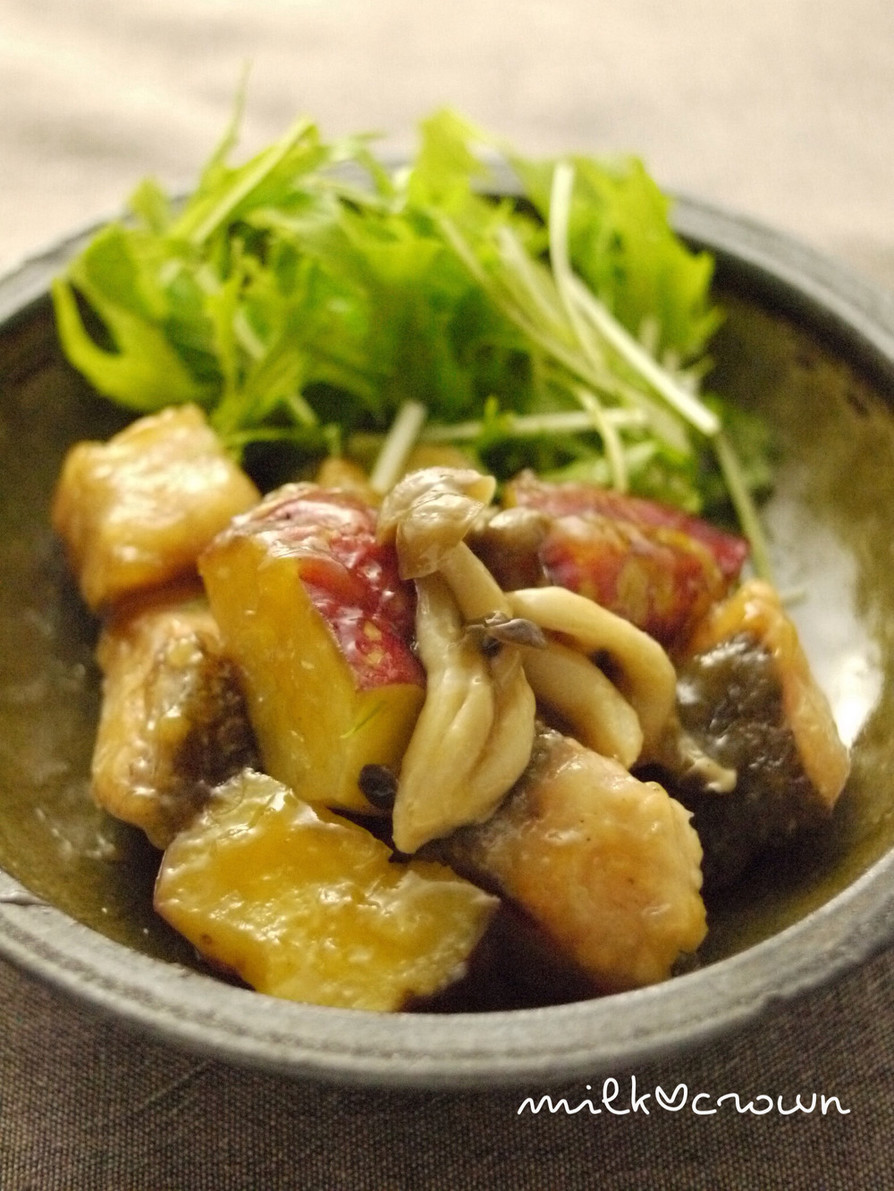 鮭とさつま芋の中華風あんかけの画像