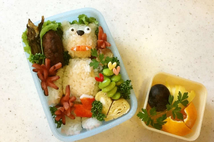 ムシューダのムッシュ熊雄 のキャラ弁 レシピ 作り方 By あそりママ クックパッド 簡単おいしいみんなのレシピが360万品