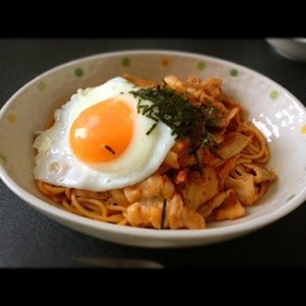 豚キムチパスタ♡