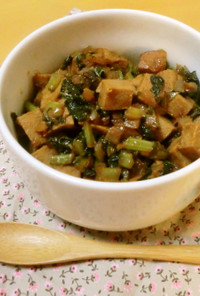 常備菜☆大根の葉と高野豆腐の味噌炒め煮