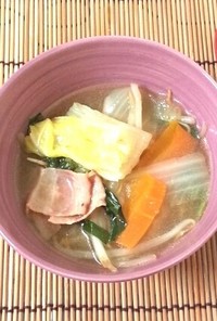 さっぱりたっぷり野菜の柚子胡椒スープ