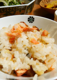 鮭と奈良漬けの混ぜご飯