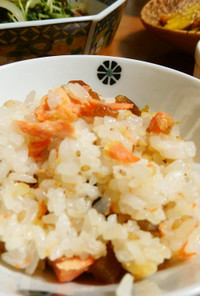 鮭と奈良漬けの混ぜご飯