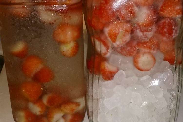 簡単 即効イチゴ酒 イチゴシロップ レシピ 作り方 By かずくるこっちママ クックパッド 簡単おいしいみんなのレシピが358万品