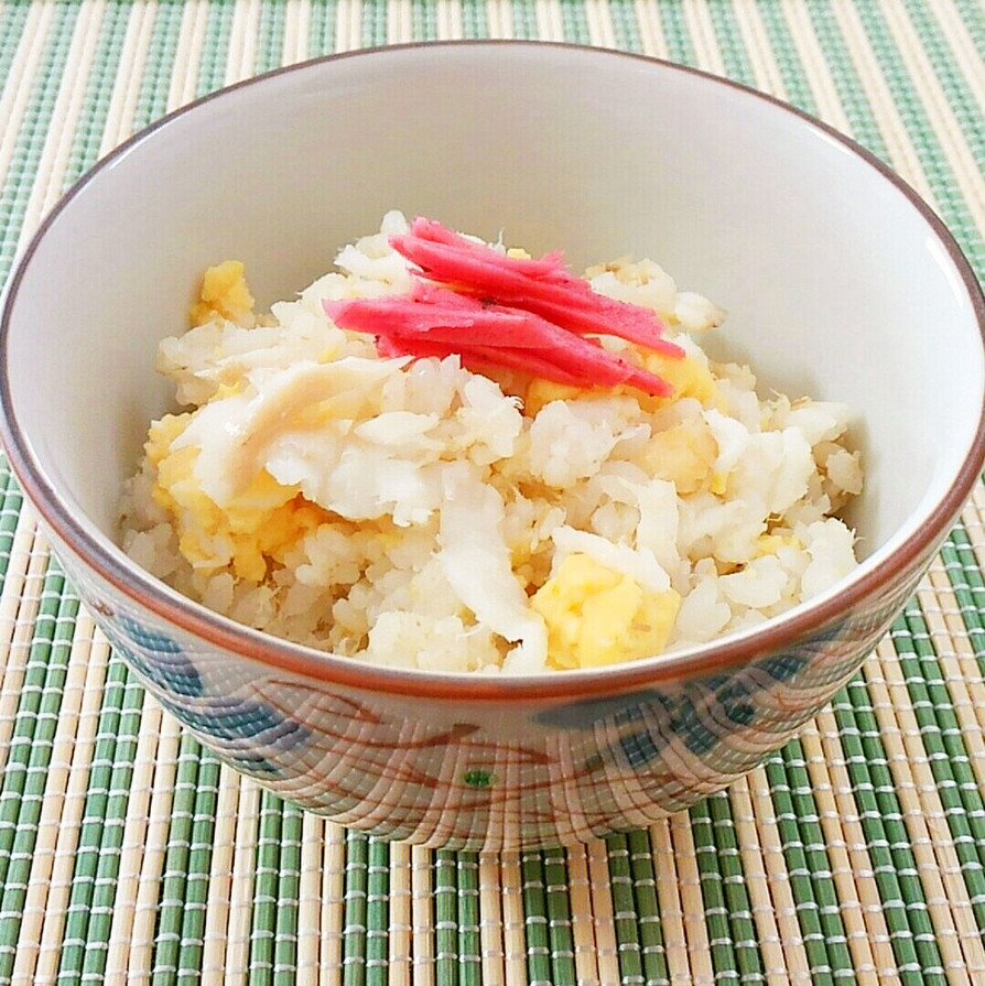 リメイク☆焼魚（ブリ）と卵で混ぜご飯♪の画像
