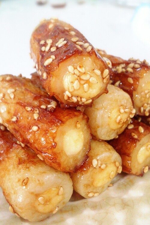 お弁当に☆チーズinちくわの甘辛焼き