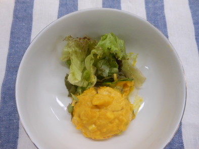 チーズ in かぼちゃサラダの写真