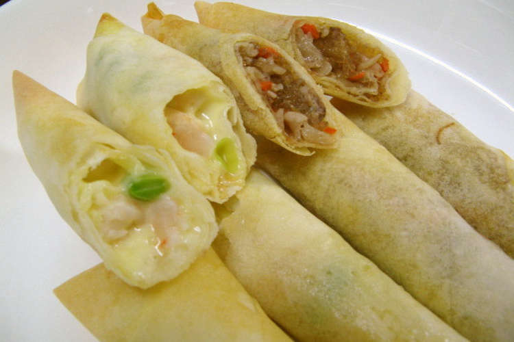 ノンオイルフライヤーde２種の春巻き レシピ 作り方 By 3coco クックパッド 簡単おいしいみんなのレシピが360万品