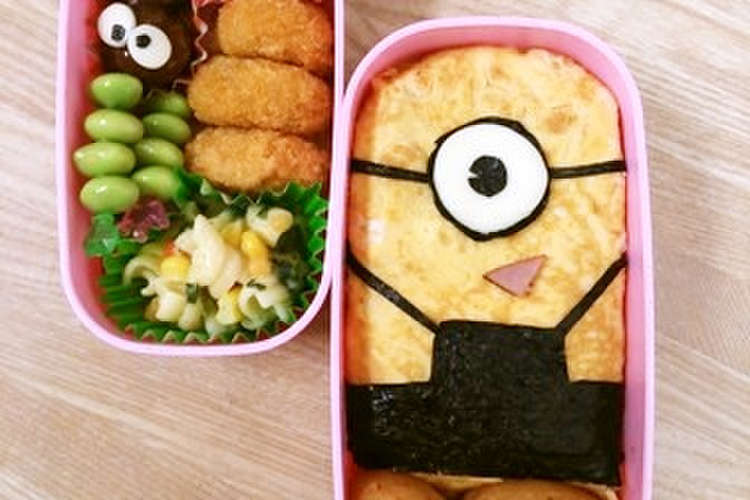 キャラ弁 ミニオンのオムライス弁当 レシピ 作り方 By ふわとろちゃん クックパッド