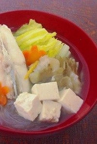 カワハギと白菜のお味噌汁