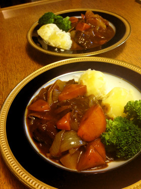 市販ルーでとろとろお肉のビーフシチュー