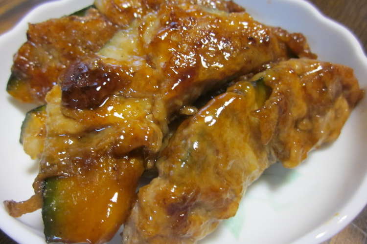かぼちゃのお肉巻き巻き レシピ 作り方 By こずっぺ クックパッド 簡単おいしいみんなのレシピが375万品