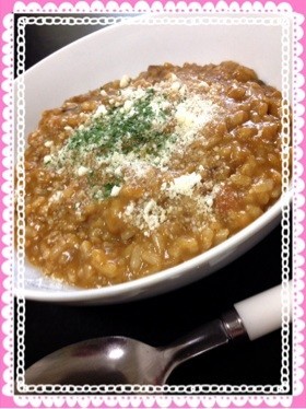 残りカレーリメイク☆チーズリゾット