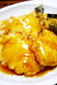 鶏むね肉の天ぷら(とり天)◆甘酢あんかけ
