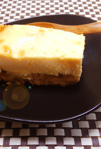 11月のデザート☆煮リンゴ入チーズケーキ