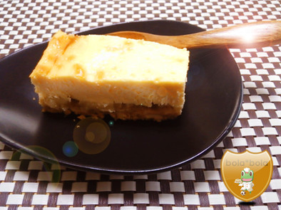 11月のデザート☆煮リンゴ入チーズケーキの写真