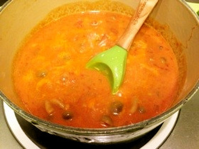 海老のトマトクリームスープの写真