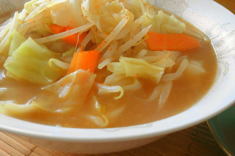 キャベツともやしの味噌ラーメン レシピ 作り方 By ゆうゆう0221 クックパッド 簡単おいしいみんなのレシピが372万品
