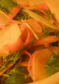 柿と人参、水菜のサラダ