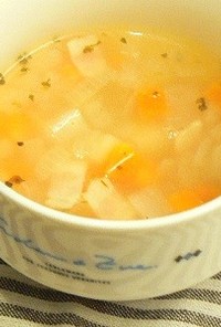 コロコロ野菜のコンソメスープ★冷蔵庫一掃
