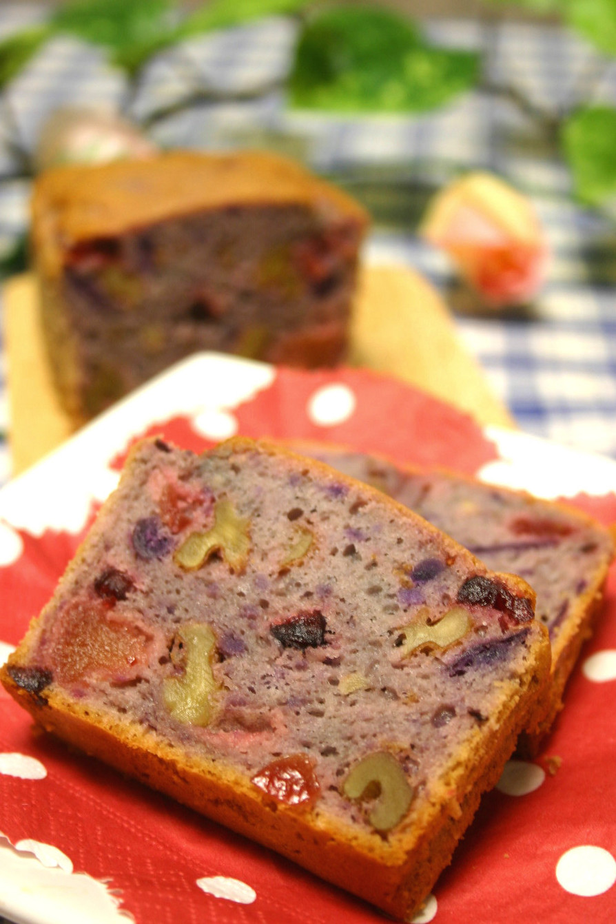ふんわりしっとり✿紫芋๑ケーキの画像