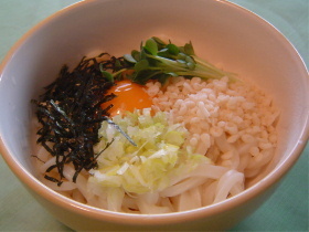 とろ~りあつあつ!釜玉うどん