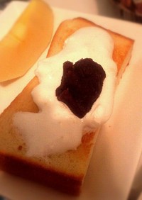 分厚い食パンの贅沢♥小倉クリームトースト