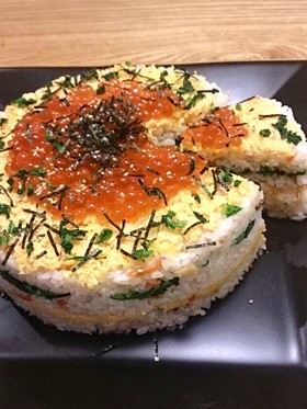 簡単!ちらし寿司ケーキ