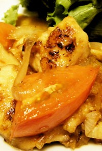 鶏胸肉❆トマト生姜焼き