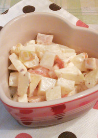 林檎と柿とポテトのハニーマスタードサラダ