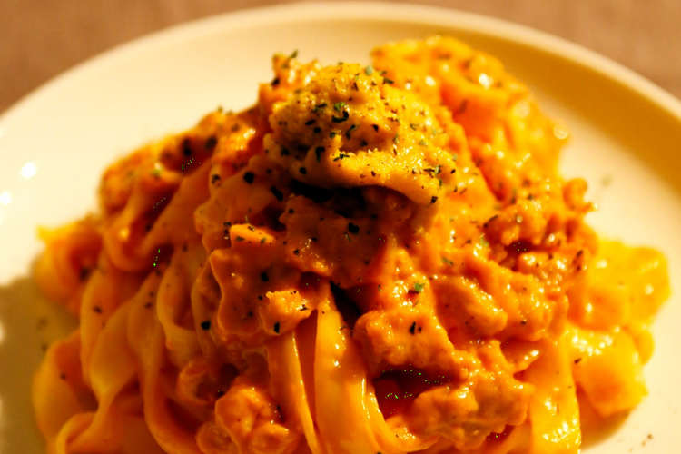 生ウニのトマトクリームパスタ レシピ 作り方 By Mackato クックパッド