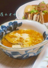 豆腐と卵のピリ辛スープ 柚子胡椒風味