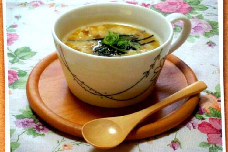 レンジで納豆卵雑炊 レシピ 作り方 By みにぱぐ214 クックパッド 簡単おいしいみんなのレシピが360万品