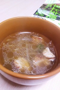 余った鶏皮で中華スープ