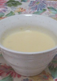 チンして濃厚になる豆乳のコーンスープ