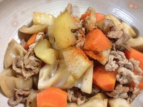 青パパイヤ がめ煮風