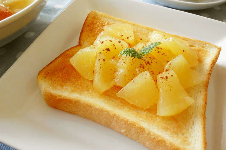 りんごの甘煮のせ トースト レシピ 作り方 By ゆうゆう0221 クックパッド 簡単おいしいみんなのレシピが350万品